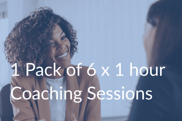 1 Pack of 6 x 1 hour Coaching Sessions