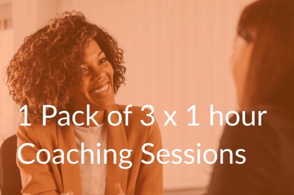 1 Pack of 3 x 1 hour Coaching Sessions
